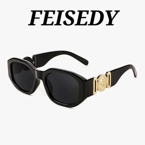 FEISEDY Black Sunglasses with Gold Accent/BNIB
